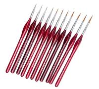 9pcs Fine Detail Paint Brush, Professional Miniature Fine Paint Brush Set Nylon Hair Artist Acrylic Brush with Wooden Triangular Handles - Perfect for Acrylic Watercolor Oil Painting Craft Art