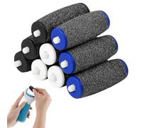 9Pcs Foot File Replacement Rollers, 3 Coarse Levels Extra Coarse Regular & Gentle, Compatible with Scholl Velvet Smooth, Electric Foot File Roller Heads for Pedicure Hard Skin Remover