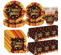 9Pcs Friends Thanksgiving Decorations Banner Hanging Swirls 2026 Thankgiving Firends Party Supplies Maple Leaf Pumpkin ideas friendsgiving napkins napkins Supplies friendsgiving giving friends