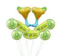 9Pcs Fruit Lime Balloons Cold Drink Lemon Margarita Balloon for Margs and Matrimony Bachelorette Summer Party Graduation Birthday Baby Shower Wedding Decorations