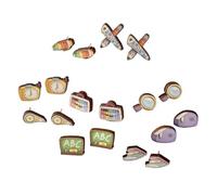 9Pcs Funny Back To School Earrings Sets for Teacher Handmade Cartoon Book Pencil apple Earrings Sets First Day of School Teacher's Day Gifts, Acrylic, No Gemstone