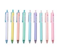 9pcs Gel Pens Colours Pastel Retractable Gel Pen Set, 0.7mm Quick Drying Pens Colored Rollerball Pens for Writing Drawing Journaling Note Taking Colouring Books Art Markers