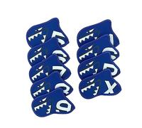 9Pcs Golf Iron Covers Set Outdoor Sports Wear Resistant Golf Club Headcovers Blue, 14x10cm