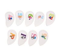 9Pcs Golf Iron Head Cover Set, PU Leather Headcovers with Cartoon Animal Embroidery, Waterproof and Anti - Fouling Club Protectors for All Iron Brands, White