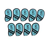 9pcs Golf Iron Head Covers Set, Waterproof PU Leather Club Head Protectors with Number Embroidery, Durable Hook and Loop Design for All Brands Irons