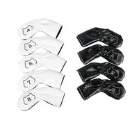 9Pcs Golfs Head Cover Thick Synthetic PU Leathers Golfs Iron Head Cover With Big Number For Long Neck Club Club Set
