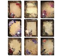 9PCS Gothic Style Sticky Notes, Black Vintage Design Post It Notes Set of 9 Gothic Aesthetic Memo Pads with Strong Adhesive, Funny Sticky Notes for Office Home School Supplies Students Teachers