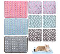 9PCS Guinea Pig Blankets, Reusable Guinea Pig Fleece Cage Liner, Washable Pet Pee Pad Soft Sleep Mat Pad Cover, for Hamster, Ferret, Hedgehog, Chinchilla, 9.8 X 9.8 In, 20.6 X 15.7 In