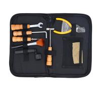 9Pcs Guitar String Stretcher Tool Kit,Rubber Hammer Dusting Brush String Winder Cross Screwdriver for Electric Guitar,Mandolin,Bass,Ukulele,Banjo