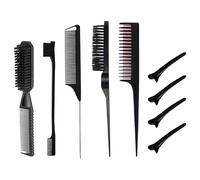 9pcs Hair Comb Brush Set Travel Friendly Hair Brush Hair Clip Accessories for Salon Hairstyle