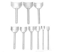 9Pcs Half Round Punch Set, Semicircle Leather Punch Cutter, Steel Handheld Strap End Tool for DIY Leather Craft, Includes 10mm to 50mm Sizes for Wallet Belt Watch Strap Processing