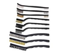 9pcs Handy Steel/Nylon/Brass Brushes Wire Brush Set for Easy Rust Removal and Cleaning Wire Brush Set