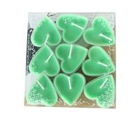 9pcs Heart Shape Christmas Holiday Tealights Long Burning Time Perfectly for Holiday Parties and Warm Decoration