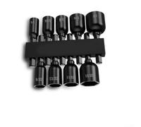 9PCS Hexagonal Handle Magnetic Socket Wrench Set Magnetic Retention Lightweight High Carbon Steel 1/2-9/32in Sockets for Electric Drill Mechanics DIY Portable