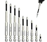 9PCS High Magnetic Screwdriver Drill Bit Set,High Magnetic Drill Bit Set,Anti-Slip Impact Driver Bits with Strong Magnetism,Versatile Screwdriver Bit Sets for Electric Tools,Anti Slip Screwdriver Bits