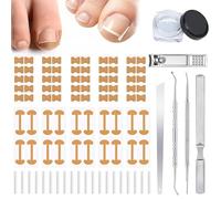 9Pcs Ingrown Toenail Corrector Set With Correction Strips,Professional Ingrown Toenails Pedicure Tool Set,Painless File And Lifter Pedicure Tools Pedicure Tools,Ingrown Nail Tool For Women Man