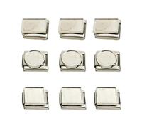 9Pcs Italian Charm Link Beads Stainless Steel Empty Jewelry Finding Jewelry Accessories Suitable For Making Chain Repair Set