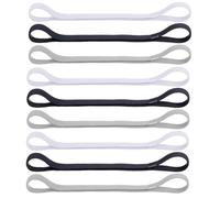 9Pcs Keep Sweat Away Elastic Sports Headbands Soft Silicone Grip Exercise Headbands Sweat Resistant Thin Sports Headband for All Recreational Sports