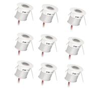9PCS Landscape Lights - Outdoor Led Lights - Spotlight Led Beam Light - Led Spot Lights, Mini Stairwell Lighting Dimmable Recessed Installation DC12-24V 3W Under Cabinet Lights(Cool white 6000k)