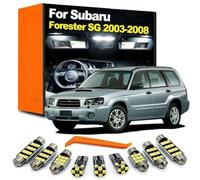 9Pcs LED Interior Light Licence Plate Lamp Kit, For Subaru Forester SG 2003 2004 2005 2006 2007 2008 Glove Box Trunk Lamp