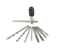 9PCS M3-M6 T Type Thread Tap, Reamer Hand Taps Drill Bit Set Screw Hole Drill Bit Set Metric Screw Tap MINGPING