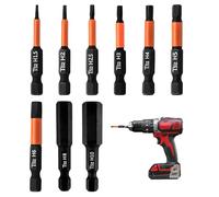 9Pcs Magnetic Allen Key Drill Bit Set, H1.5-H8 50mm Metric Inner Impact Driver Hex Head with 1/4 Inch Hexagon Shank S2 Steel Wrench Screwdriver Accessories Kit for Electric Manual Screwdrivers