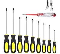 9Pcs Magnetic Tip Screwdriver Set with Voltage Tester Phillips, Flat Head