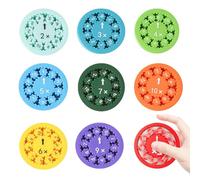 9Pcs Math Fidget Spinners,Maths Fidget Toys,Multiplication and Division Fidget Spinners,Number Fidget Toys,Fidget Learning Game Toy for Kids Home School Classroom Learning Educational Prize