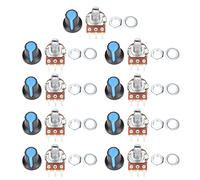 9Pcs Metal Linear Rotary Potentiometer Set B1k 2k 5k 10k for Multimedia Power Amplifier