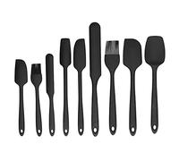 9Pcs Mini Spatula Set, Silicone Cooking Brush and Spoon, Flexible Hand Held Jam Cake Cream Tools for Kitchen Restaurants, Ergonomic Design with Non - Scratch Soft Silicone Heads