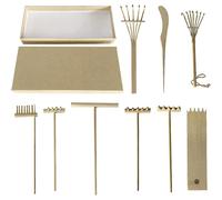9pcs Mini Zen Garden Rakes Relaxation Natural Bamboo Sandbox Play Fidget Toy Meditation Sand Zen Garden Tools