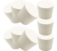 9pcs Multi Function Rubber Fermentation Stopper | Beige Rubber, Smooth Finish, Lab-safe Sealing, for Test Tubes, Chemistry Study and Research Use