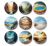 9Pcs National Park Button Pins, National Park Gifts,Souvenirs,Travel Gift, 2.25 inch(2)