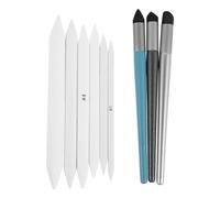 9pcs Oil Pastel Blending Stump for Students and Artists, Sponge Tool | Soft Sponge and Plastic Build, Fine Transitions, Prevents Clumping, for Painting Studios and Mixed Media