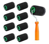 9Pcs Paint Roller Set Includes 4Inch Drywalls Compound Rollers and Frame Portable Accessory for Wall and Ceilings Wall and Ceiling Painting