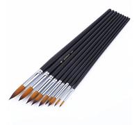 9Pcs Paintbrush Sets,Art Paint Brush Set Small Paint Brushes Round Pointed Tip Pony Hair Different Sizes Filbert Paintbrushes for Artists Adults Kids Watercolor