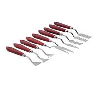 9Pcs Palette Knife Set, Stainless Steel Blade, Wooden Handle, Durable and Flexible, Fine Workmanship, Prevents Blade from Falling Off, Provides Various