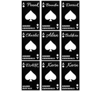 9PCS Personalised Bottle Openers Credit Card Size, Groomsmen Best Man Gifts for Wedding Bachelor Party, Stainless Steel Beer Bottle Opener, Spade A Black