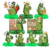 9PCS Pickle Party Decorations, Pickle Birthday Decorations, Pickle Decorations, Kind Of A Big Dill Honeycomb Centerpieces