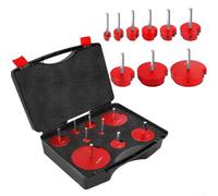 9Pcs Pipe Reamer Tool Kit, Aluminium Reamer Kit For Professional Removal Of PVC CPVC ABS Fittings From 1/2 To 4 Inch Fits Standard Power Drills