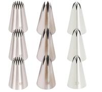 9Pcs Piping Nozzles, Wilton Piping Nozzles, Large Piping Nozzle, Icing Nozzles, Piping Tips for Cake Decorating, 4B Piping Nozzle, 4.5 * 2.5cm