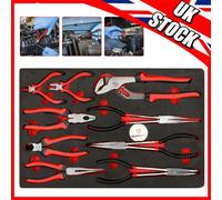 9PCS PLIERS SET & ADJUSTABLE WRENCH PLIERS IN EVA FOAM TRAY COMPLETE PROTECTION