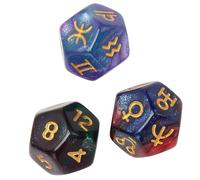 9PCS Polyhedral Dice Set Durable Plastic Lightweight Tabletop Gaming Dices for Board Games RPG and Math Learning Activities (Gradient Color)