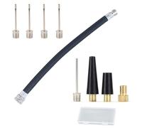 9pcs Portable Ball Pump,Air Pump Inflator Kit with Needle,Nozzle, Extension Hose Hand Pumps for Basketball Football Volleyball Water Polo Rugby Exercise Sports Ball Balloon Swim Inflatables