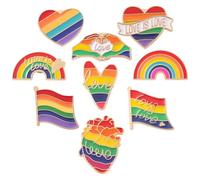 9PCS Pride Pin, Rainbow Pride Badges Bisexual Accessories, LGBT Enamel Pins Pride Jewellery Pride Accessories for Clothes Bags Backpack Hat Jacket Decoration