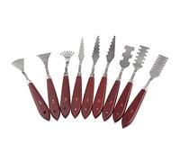 9PCS Professional Stainless Steel Palette Scraper Set Spatula Palette Knife Painting Mixing Scraper Set for Painting Palette Knife Kit Paint Art