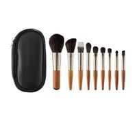 9pcs Protable Makeup Brushes Set With Storage Case MiniCosmetic Brush Powder Foundation Blush Blooming Eyebrow Eyeshadow Blending Brush Kit