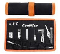 9Pcs Quick Connect Greasing Accessory Kit. Complete Grease Fitting Connection kit. Reach Any Grease Fitting on Any Machine