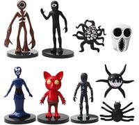 9PCS R-oblox Birthday Cake Decoration Ornaments, Cake Toppers, Horror Game Mini Figures Set, Theme Party Supplies for Kids Present