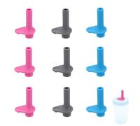 9pcs Replacement Bite Valves for Zak Designs Kelso 15oz/16oz, 3 Color BPA-Free Silicone Nozzle Replacement Leak-Proof Reusable Straw Cup Accessories(Blue, Grey, Pink)